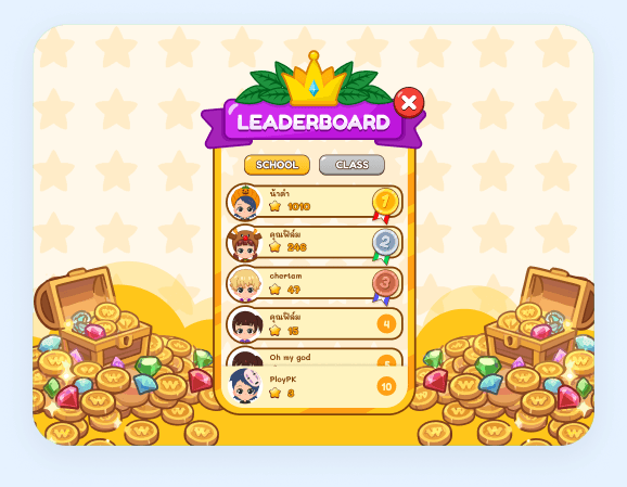 Gamification — Leaderboard ระบบสะสมเหรียญรางวัล